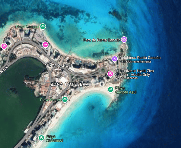Playas en Punta Cancún