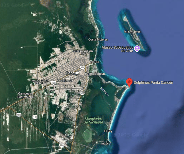 Punta Cancun-Mapa