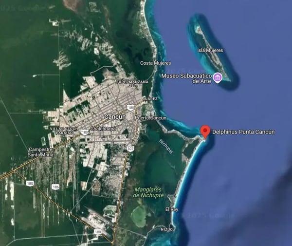 Punta Cancun-Mapa