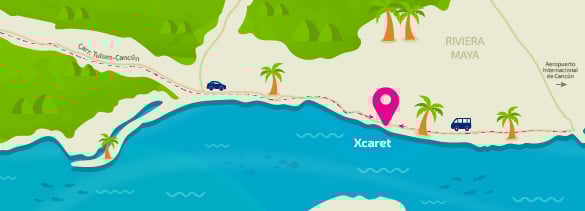 Xcaret - como llegar