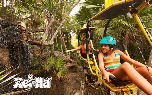 Delphinus actividad extra Xel-Ha zip-bike