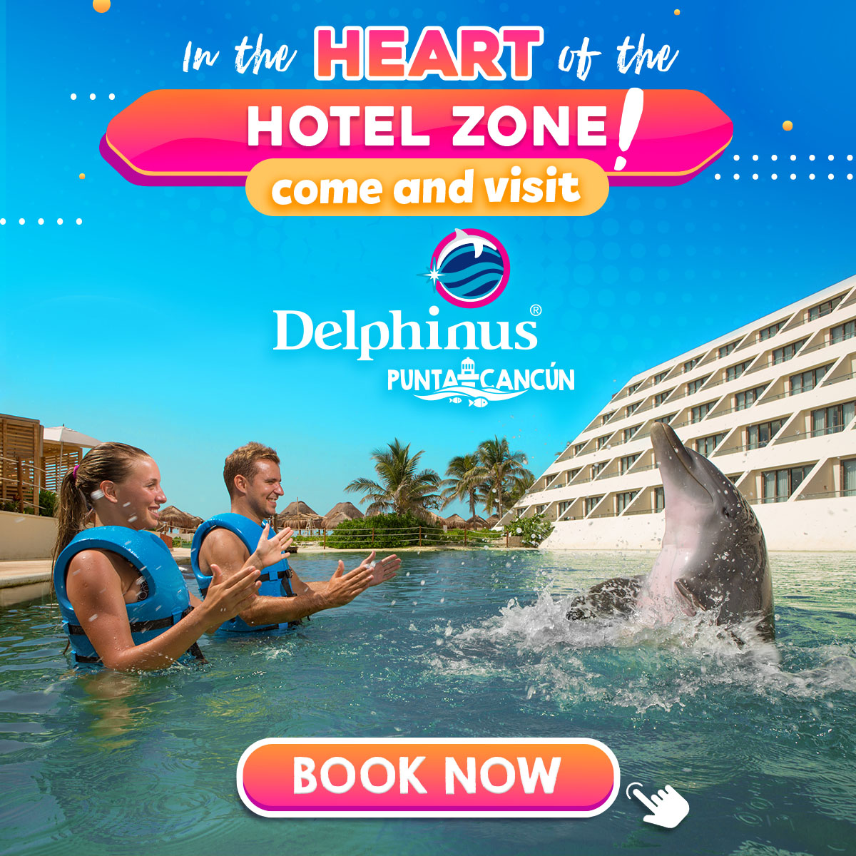 swim with dolphins Cancun riviera maya