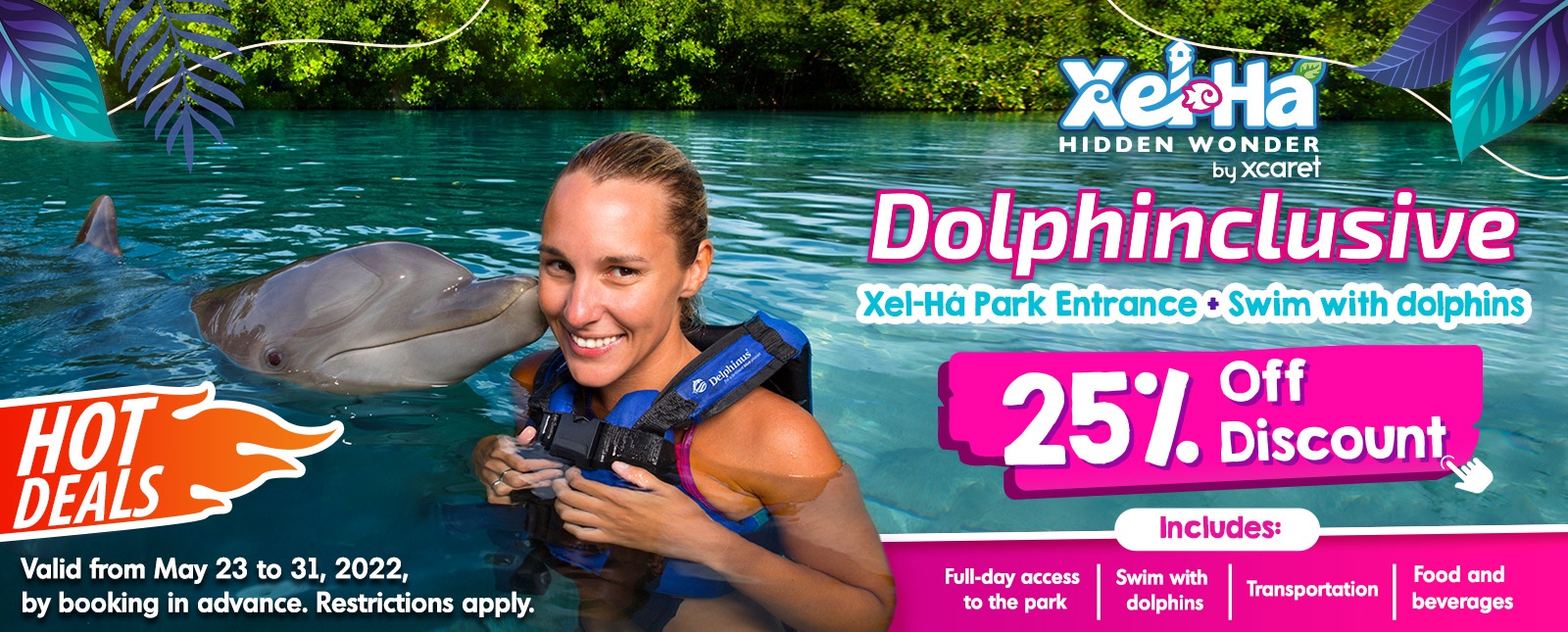 Swim with dolphins xel-ha park hot deals