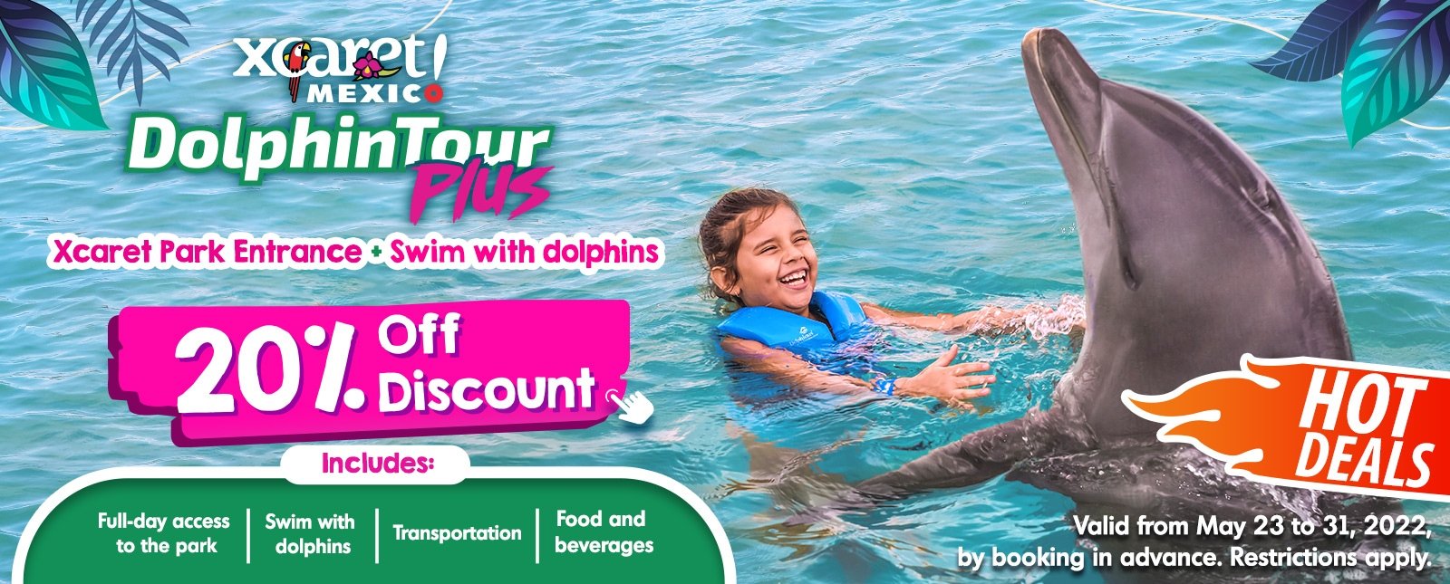 Swim with dolphins xcaret park hot deals